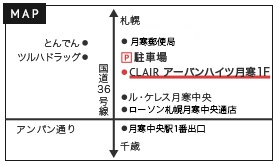 クレールへの地図